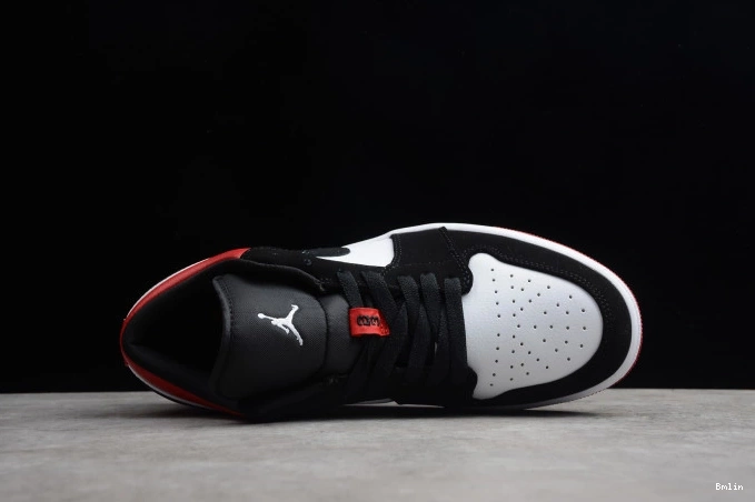 Bmlin Jordan 1 Low Black Air 553558-116 Toe 0724